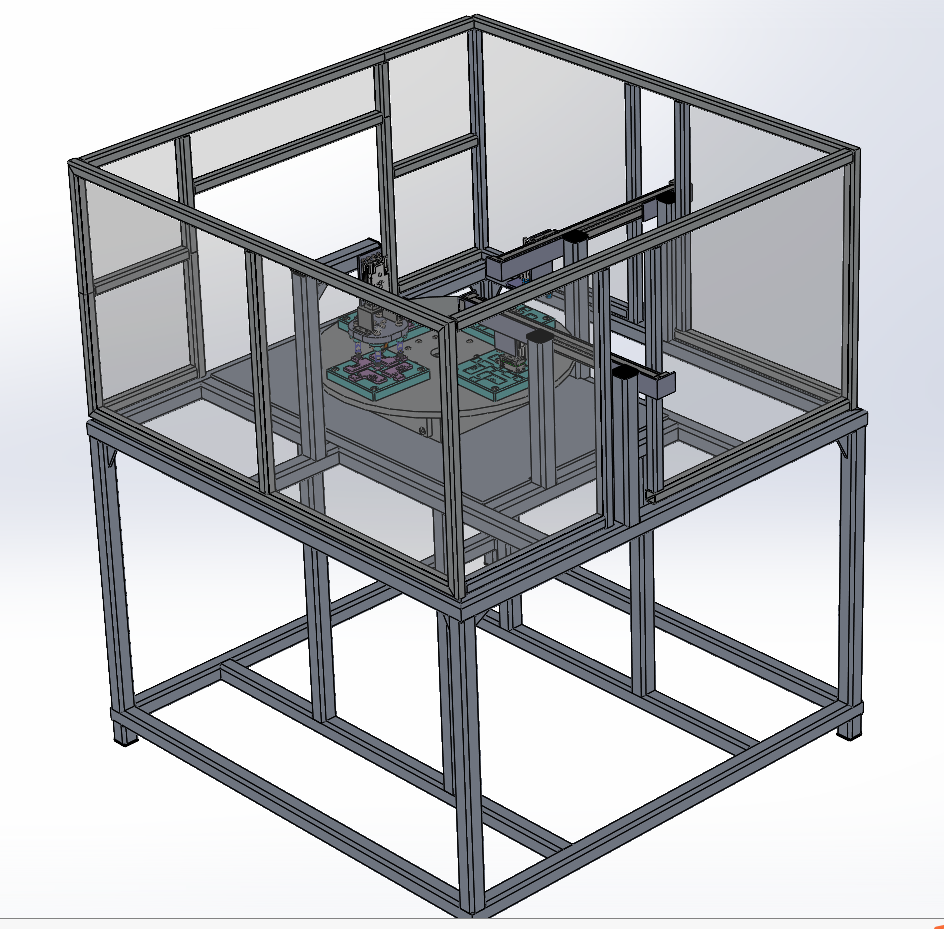 N314032-Cutting Machine Feeding Mechanism 3D Drawing (Solidworks)