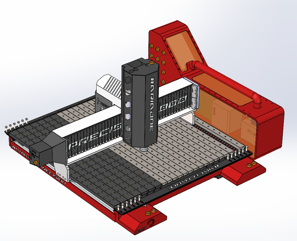 N314050-Large-Format Laser Cutting Machine 3D Drawing (Solidworks)