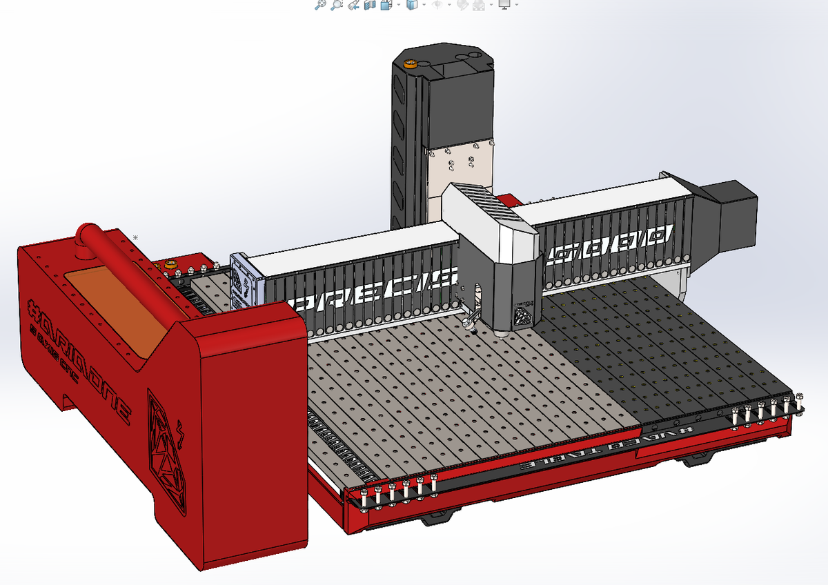N314050-Large-Format Laser Cutting Machine 3D Drawing (Solidworks)