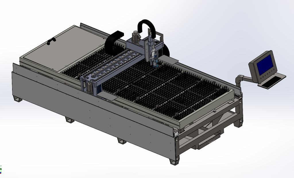 N314064-Laser Cutting Machine (Rack & Pinion Type) 3D Model (Solidworks)