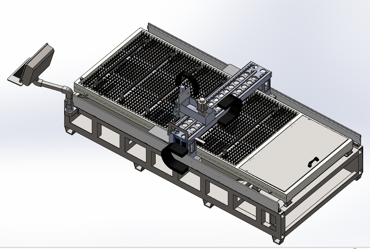N314064-Laser Cutting Machine (Rack & Pinion Type) 3D Model (Solidworks)