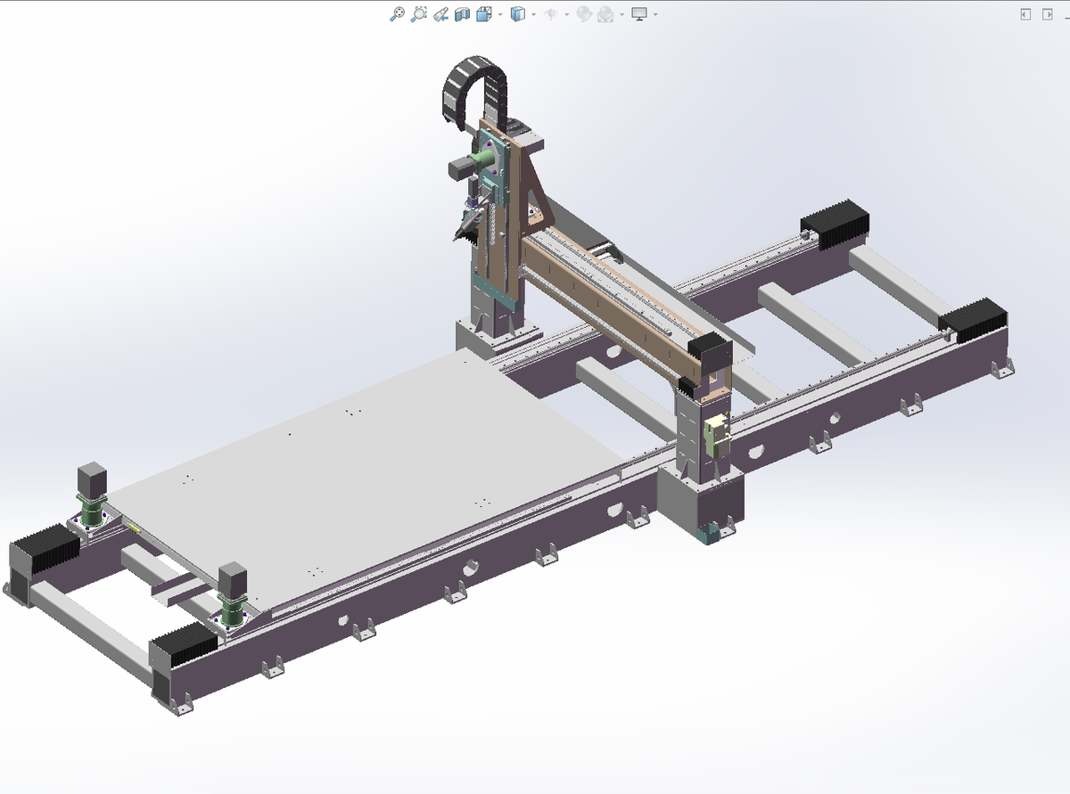 N314083-Gantry-Type 3D Laser Cutting Machine 3D Drawing (Solidworks + X_T)