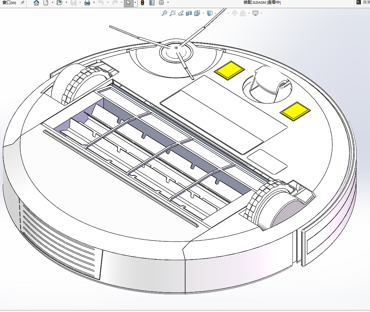 N346002 - ROBOT Sweeping Robot 3D Digital Model Drawings, Designed by Solidworks with STEP Files