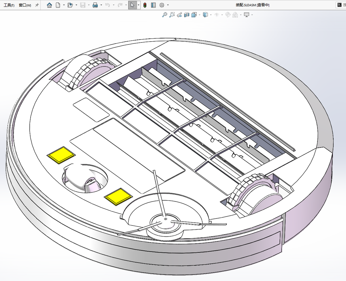 N346002 - ROBOT Sweeping Robot 3D Digital Model Drawings, Designed by Solidworks with STEP Files
