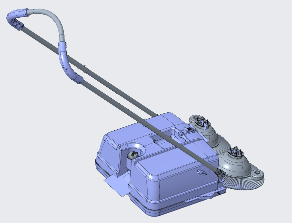 N346003 - Full-function Sweeping Vehicle 3D Modeling Drawings, Designed by ProE with STP Format