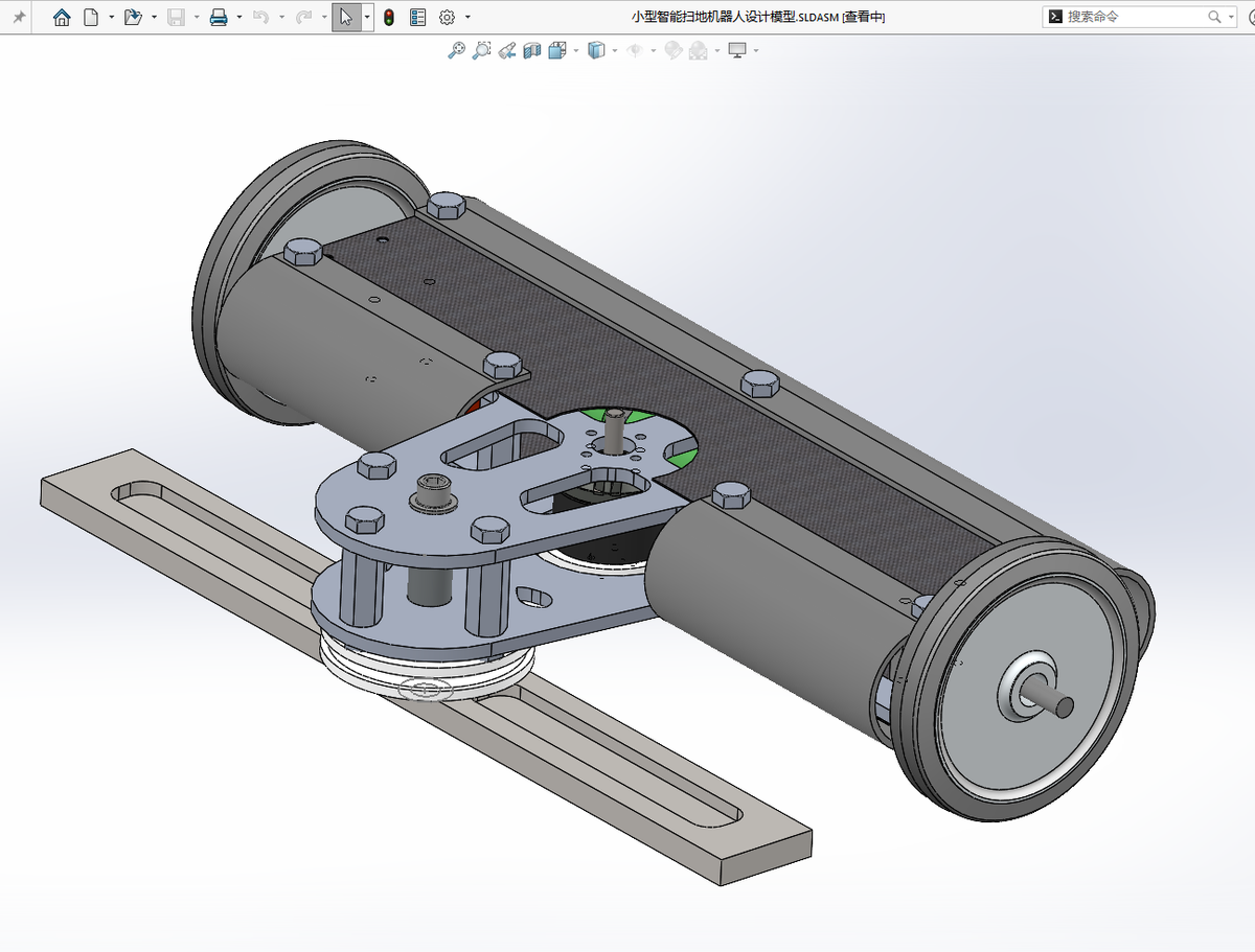 N346004 - Mini Intelligent Sweeping Robot Mechanism 3D Drawings, Designed by SOLIDWORKS with X_T Format