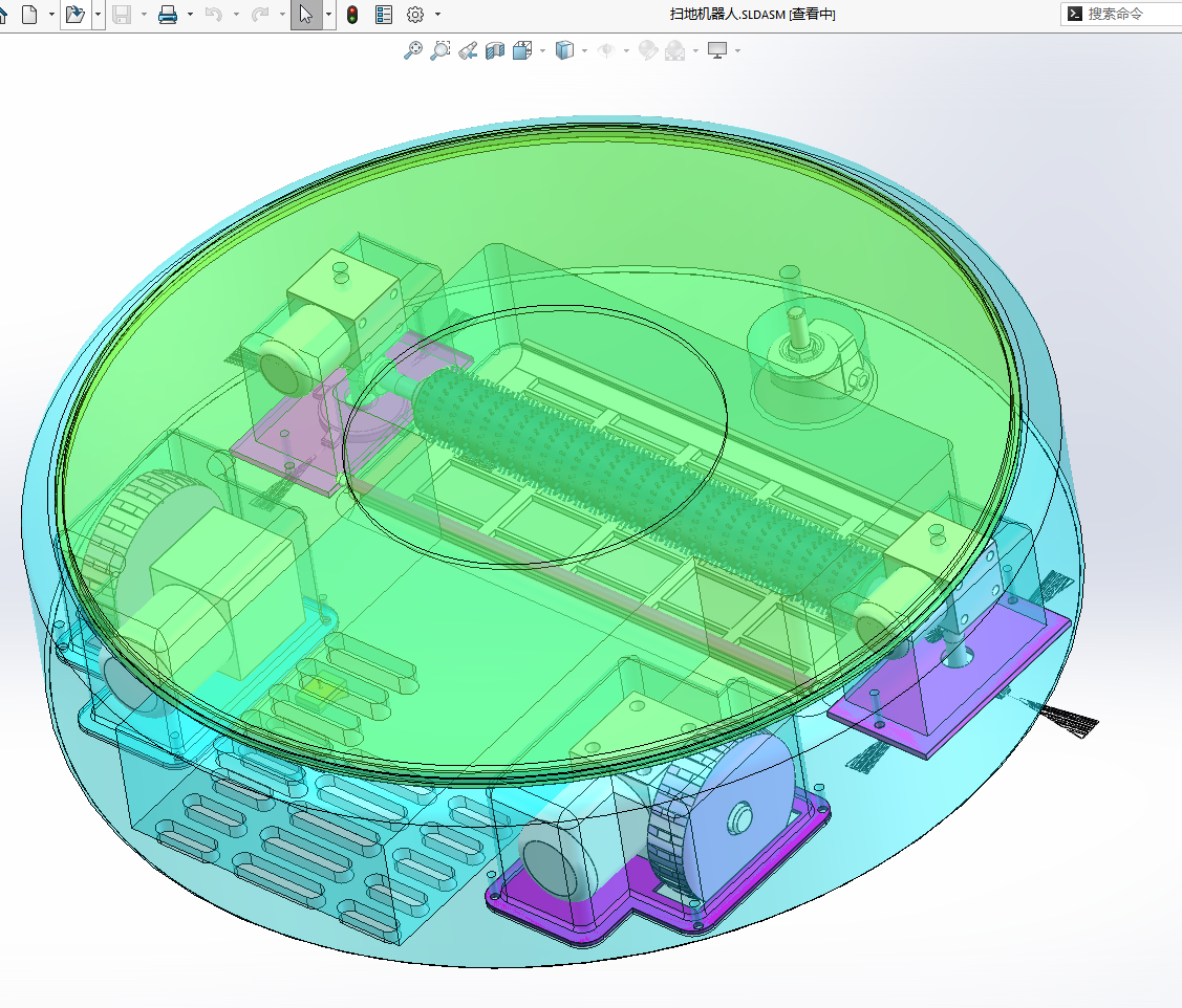 N346005 - Sweeping Robot Design Data (Household Floor Cleaning Robot), Solidworks & CAD Format