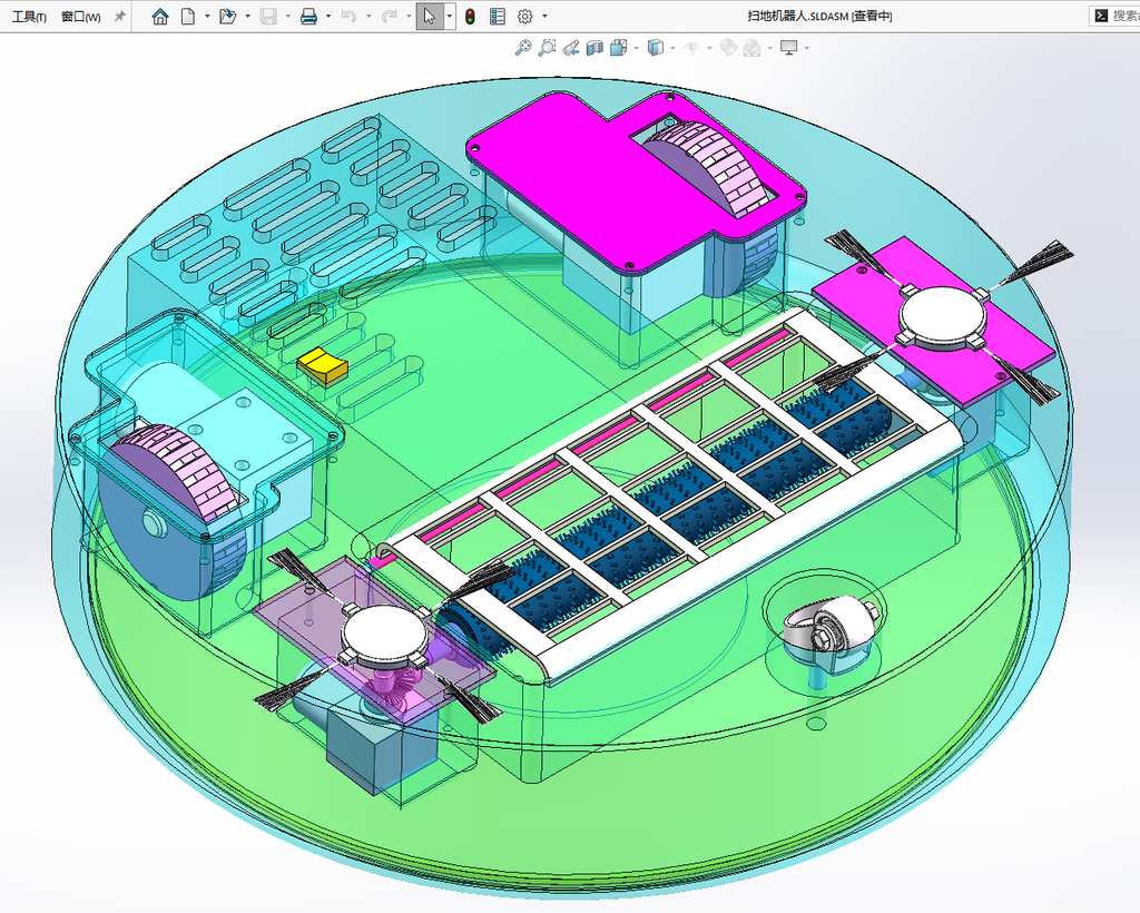N346005 - Sweeping Robot Design Data (Household Floor Cleaning Robot), Solidworks & CAD Format