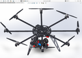 N348018 - Octocopter Aerial UAV 3D Model Drawings, Designed by SolidWorks, with STEP Format