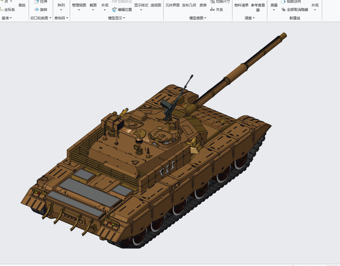 N349006 - China ZTZ99B Main Battle Tank 3D Modeling Drawings, Designed by Inventor