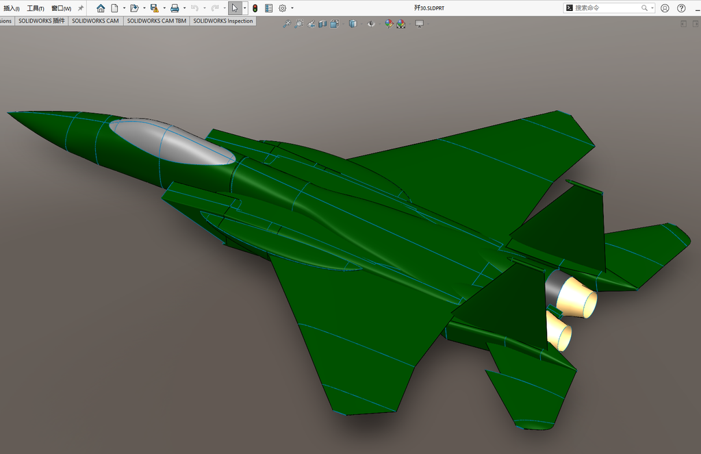 N349015 - J-30 Fighter Simplified 3D Model Drawings, Designed by Solidworks