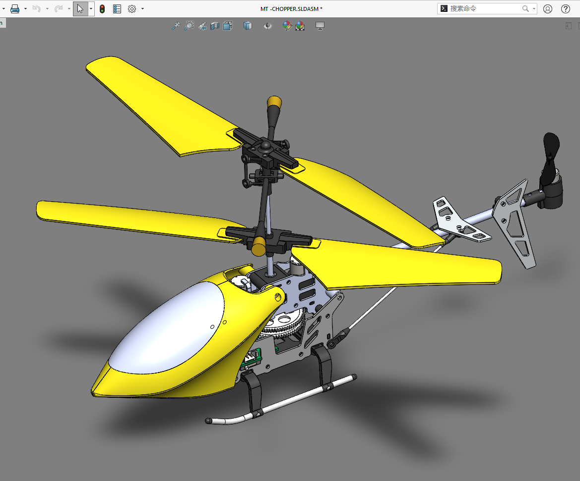 N349018 - Helicopter 3D Drawings, SW Format
