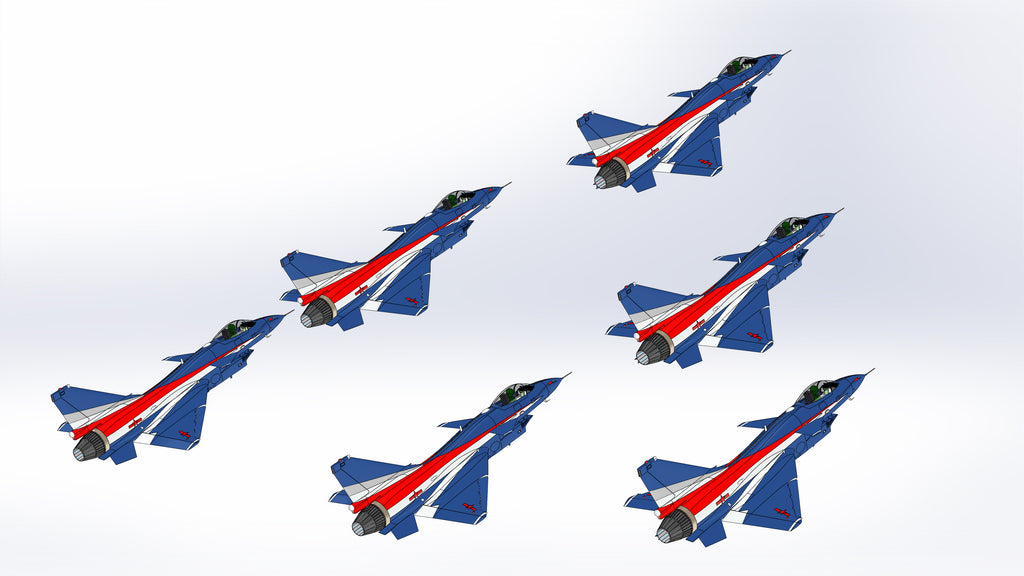 N349012 - J-10  J-10B  J-10Y Fighter 3D Model Drawings, x_t  STEP Format