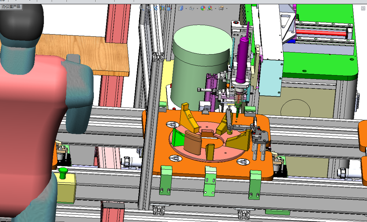 N301059 Semi-Auto Assembly Line with Return Conveyor (3D)