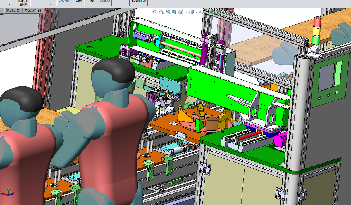 N301059 Semi-Auto Assembly Line with Return Conveyor (3D)