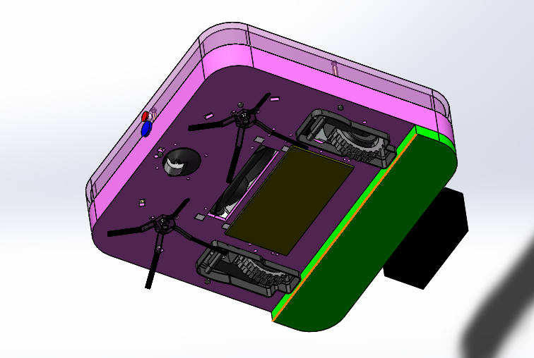N346006 - Sweeping Robot Design Model Drawings, Designed by Solidworks with STEP & X_T Format