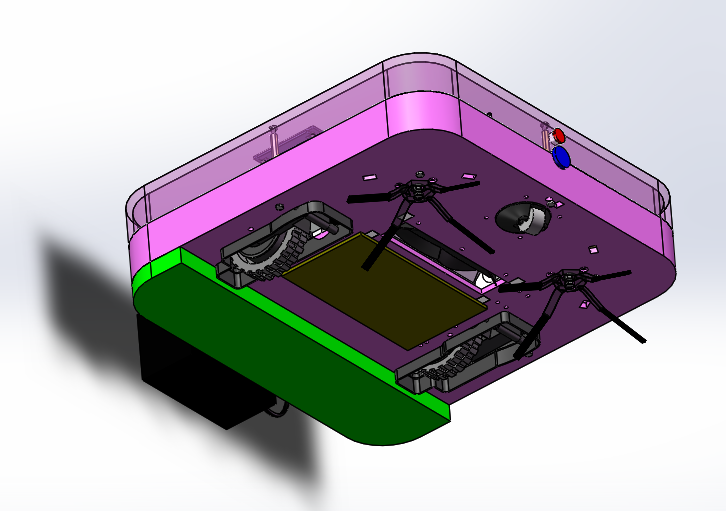 N346006 - Sweeping Robot Design Model Drawings, Designed by Solidworks with STEP & X_T Format