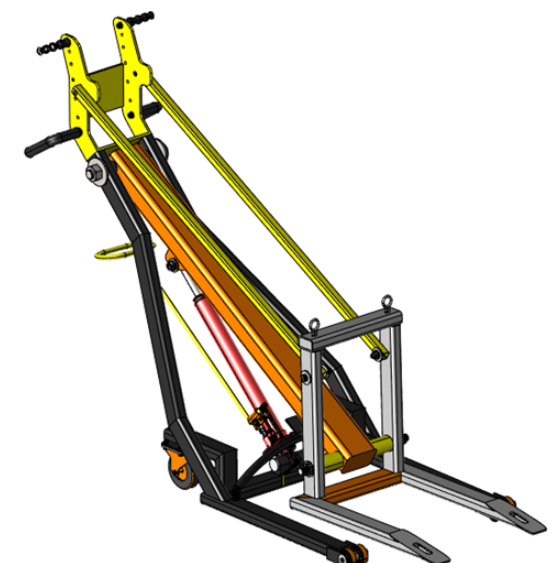 A0834. Portable Crank Lift Truck