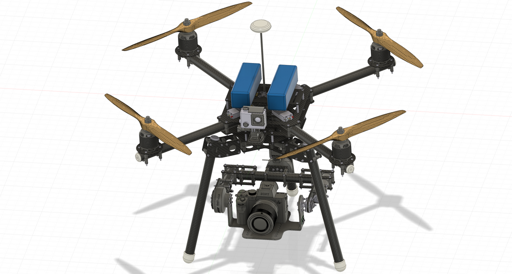 N348015 - X4 Aerial Quadcopter UAV 3D Model Drawings, STP Format