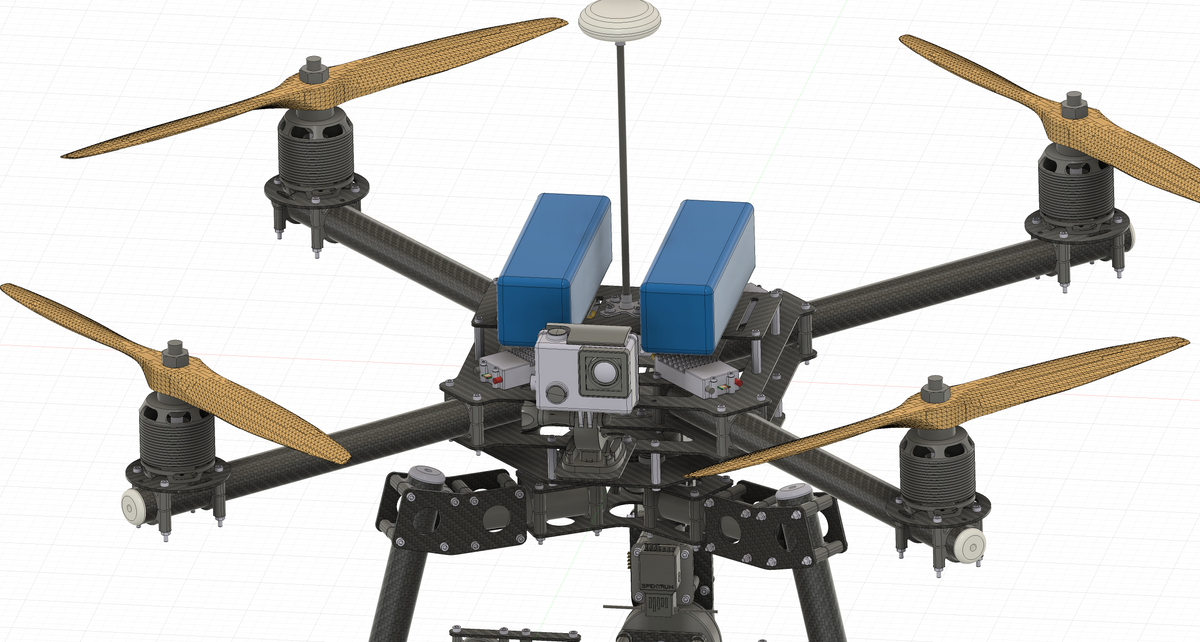 N348015 - X4 Aerial Quadcopter UAV 3D Model Drawings, STP Format
