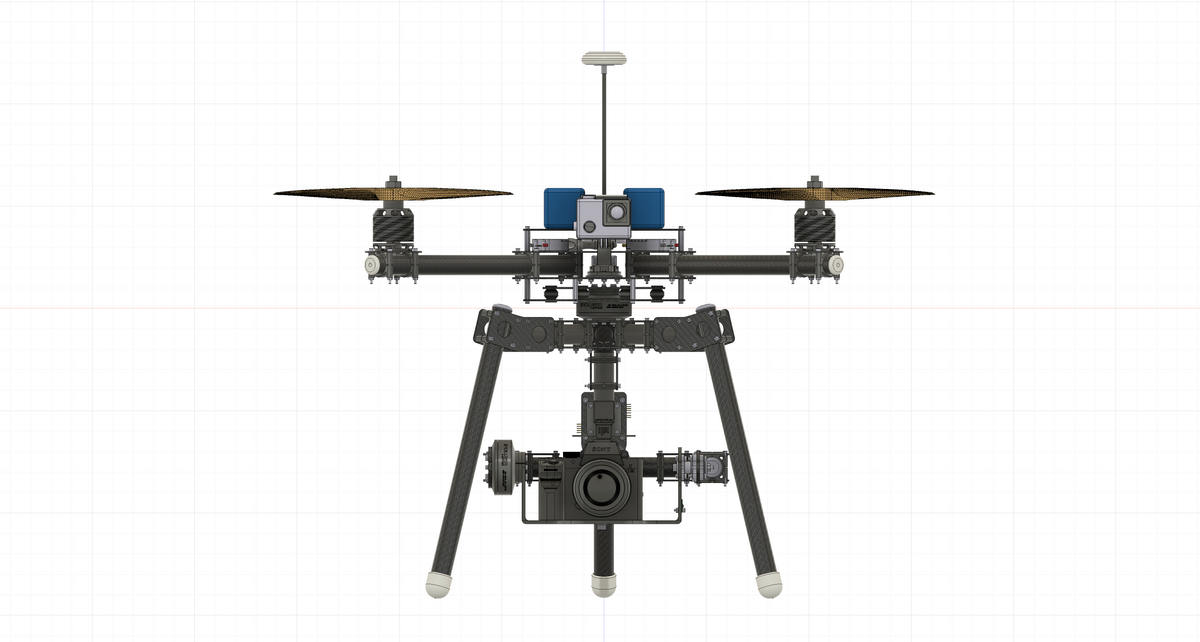 N348015 - X4 Aerial Quadcopter UAV 3D Model Drawings, STP Format