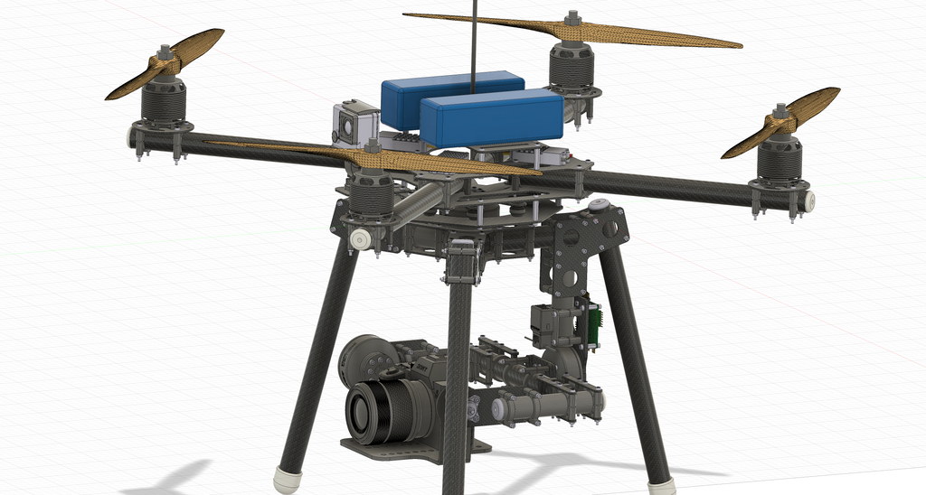 N348015 - X4 Aerial Quadcopter UAV 3D Model Drawings, STP Format