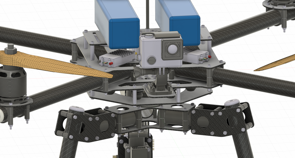 N348015 - X4 Aerial Quadcopter UAV 3D Model Drawings, STP Format