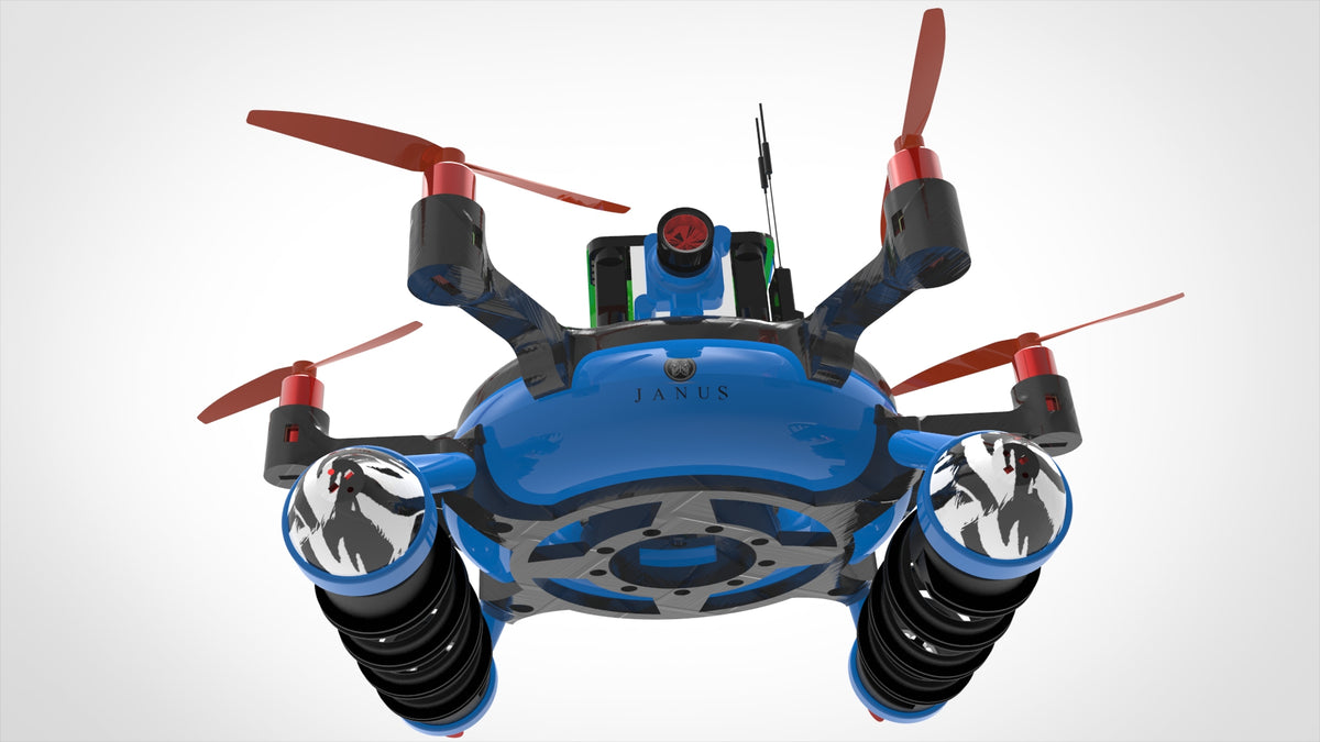 N348013 - UGV Hexacopter Flying UAV 3D Model Drawings, IGS Format