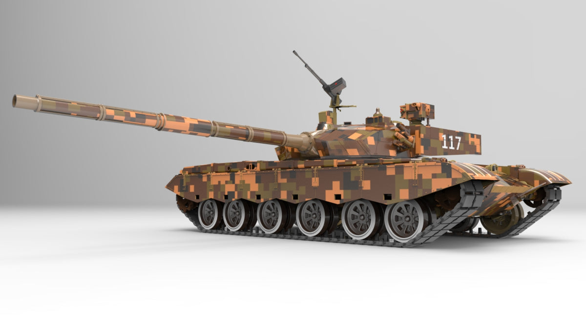 N349006 - China ZTZ99B Main Battle Tank 3D Modeling Drawings, Designed by Inventor