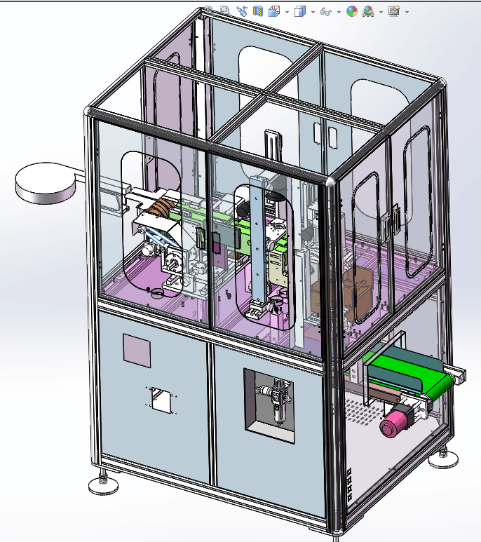 N305058 - Complete Original 3D Drawings of Steel Belt Screw Visual Inspection Machine