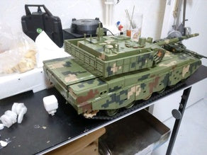 N349005 - ZTZ-99A Tank Toy 3D Printing Drawings, STL Format