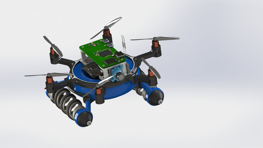 N348013 - UGV Hexacopter Flying UAV 3D Model Drawings, IGS Format