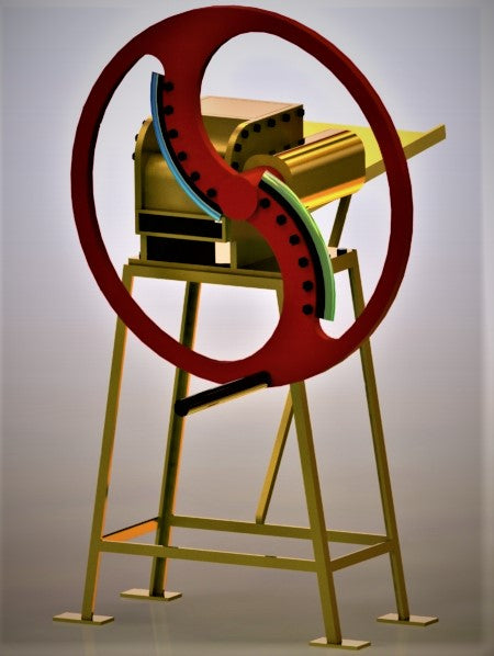 N314057-Hand-Cranked Cutting Machine 3D Drawing (Solidworks)