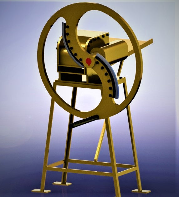 N314057-Hand-Cranked Cutting Machine 3D Drawing (Solidworks)