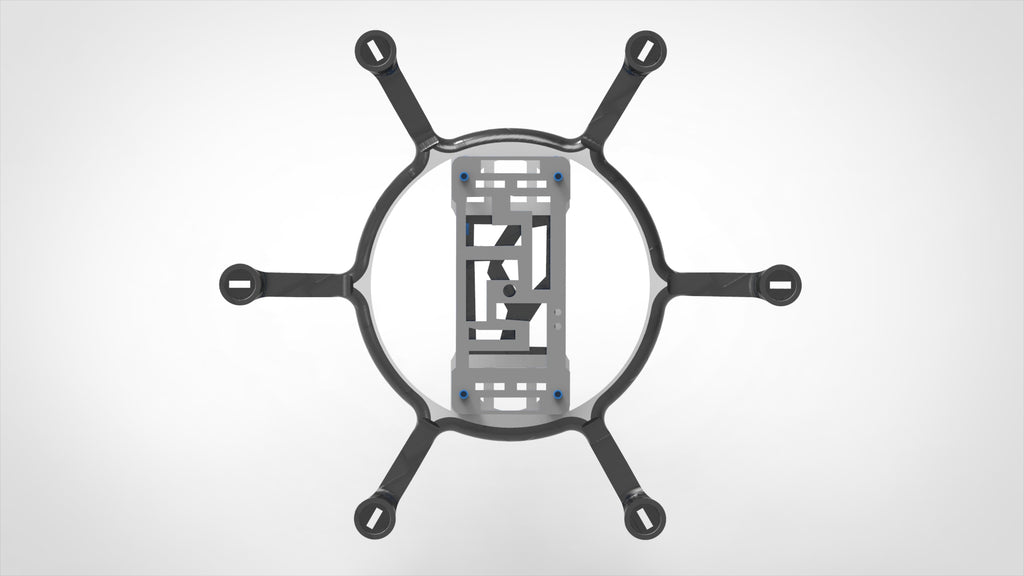 N348013 - UGV Hexacopter Flying UAV 3D Model Drawings, IGS Format
