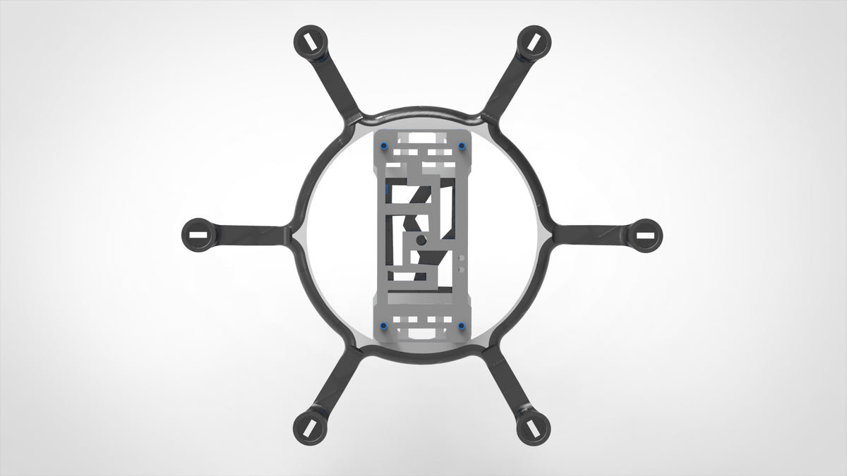 N348013 - UGV Hexacopter Flying UAV 3D Model Drawings, IGS Format