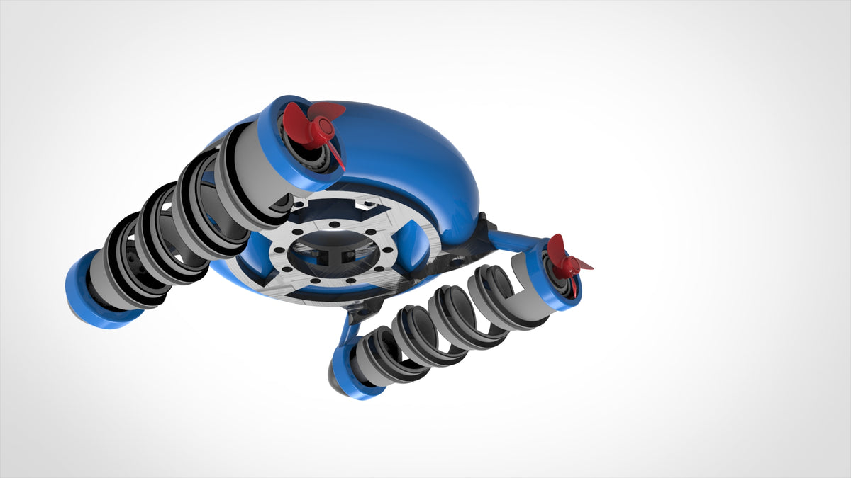 N348013 - UGV Hexacopter Flying UAV 3D Model Drawings, IGS Format