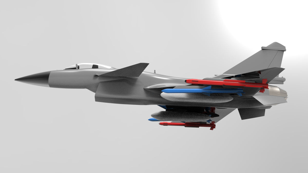 N349002 - J-10B Fighter Contour Line 3D Model Drawings, Designed by CATIA, with STP