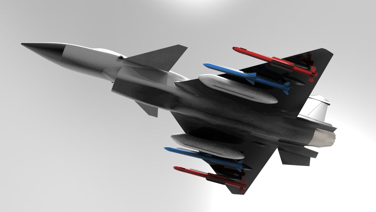 N349002 - J-10B Fighter Contour Line 3D Model Drawings, Designed by CATIA, with STP