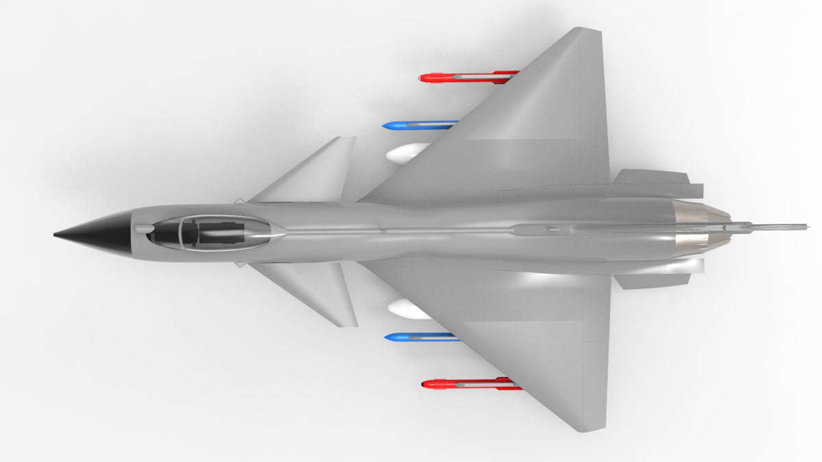 N349002 - J-10B Fighter Contour Line 3D Model Drawings, Designed by CATIA, with STP